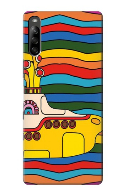 W3599 Hippie Submarine Hülle Schutzhülle Taschen und Leder Flip für Sony Xperia L5