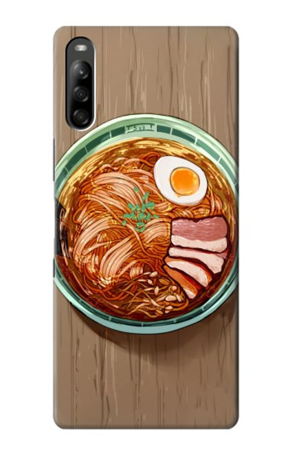 W3756 Ramen Noodles Hülle Schutzhülle Taschen und Leder Flip für Sony Xperia L5