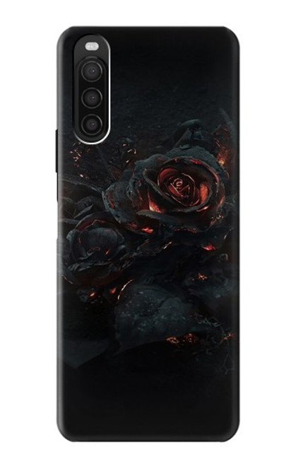 W3672 Burned Rose Hülle Schutzhülle Taschen und Leder Flip für Sony Xperia 10 III