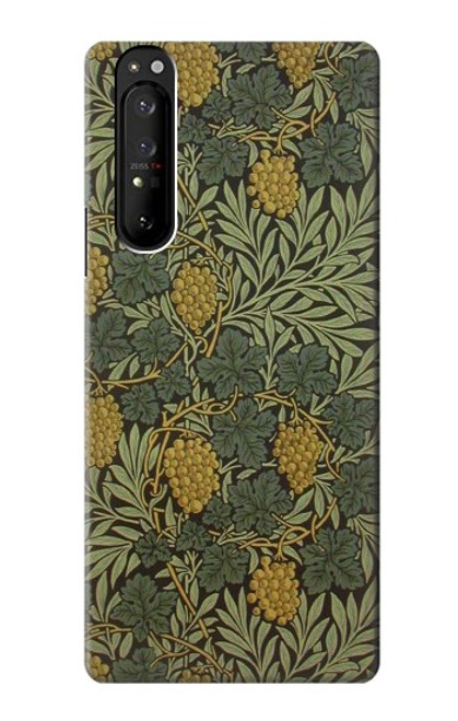 W3662 William Morris Vine Pattern Hülle Schutzhülle Taschen und Leder Flip für Sony Xperia 1 III