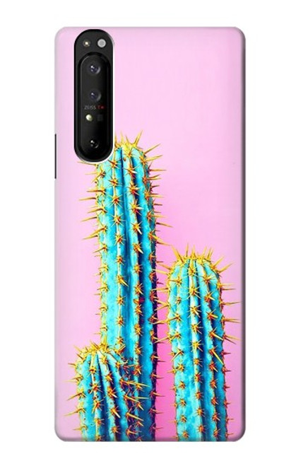 W3673 Cactus Hülle Schutzhülle Taschen und Leder Flip für Sony Xperia 1 III