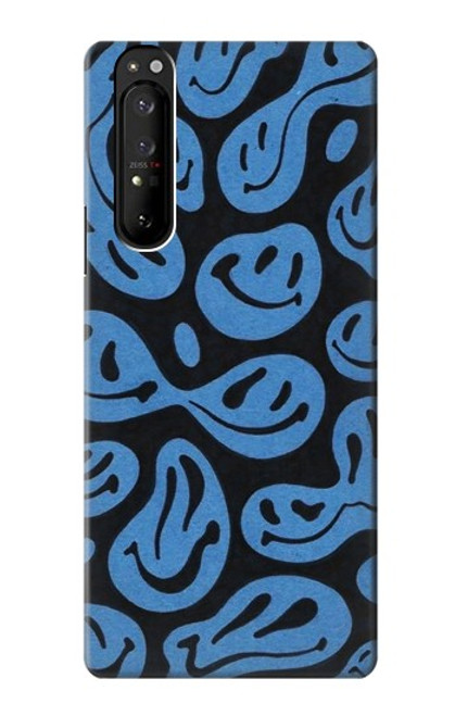 W3679 Cute Ghost Pattern Hülle Schutzhülle Taschen und Leder Flip für Sony Xperia 1 III