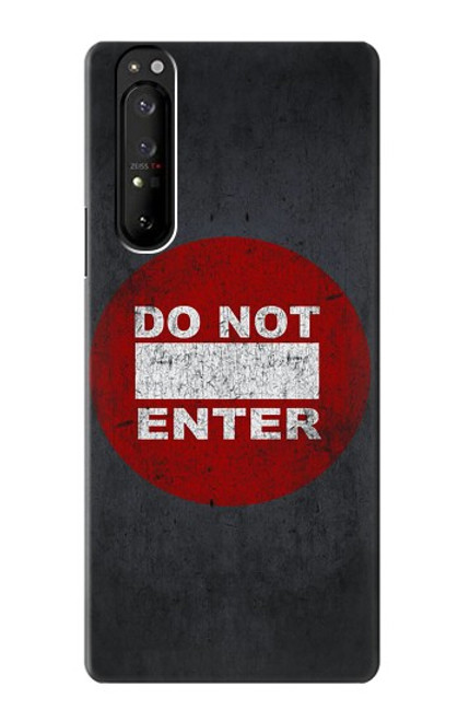 W3683 Do Not Enter Hülle Schutzhülle Taschen und Leder Flip für Sony Xperia 1 III