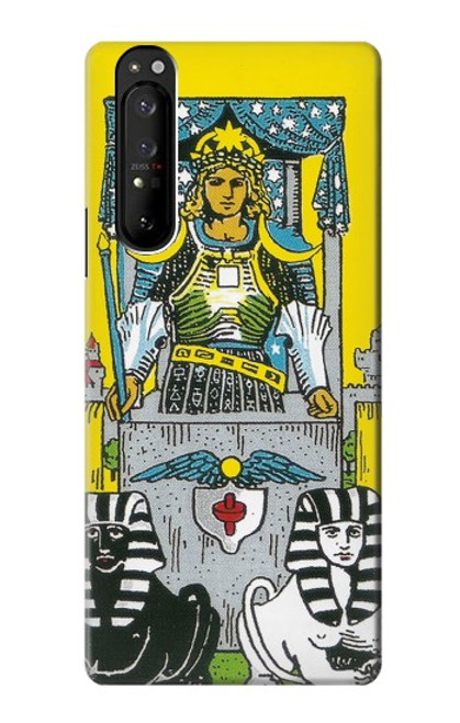 W3739 Tarot Card The Chariot Hülle Schutzhülle Taschen und Leder Flip für Sony Xperia 1 III