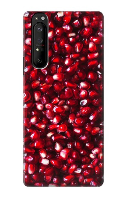W3757 Pomegranate Hülle Schutzhülle Taschen und Leder Flip für Sony Xperia 1 III