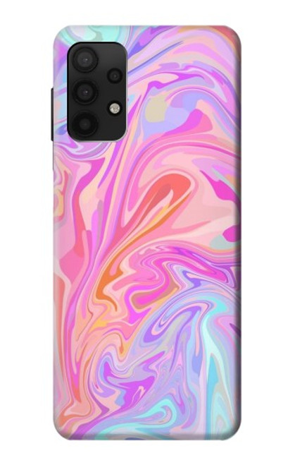 W3444 Digital Art Colorful Liquid Hülle Schutzhülle Taschen und Leder Flip für Samsung Galaxy A32 4G