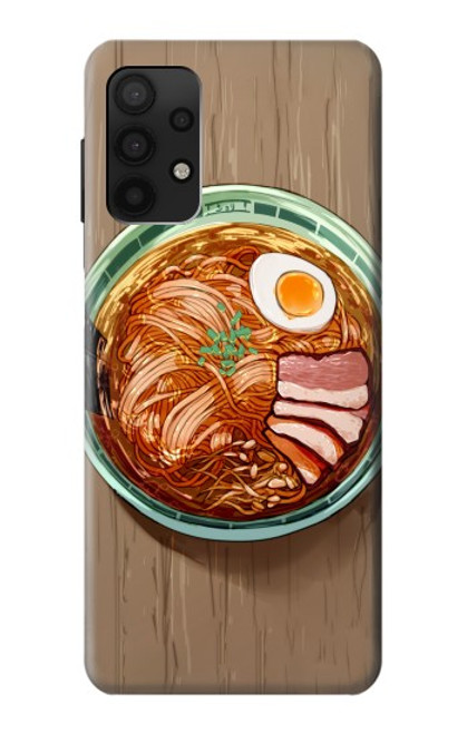 W3756 Ramen Noodles Hülle Schutzhülle Taschen und Leder Flip für Samsung Galaxy A32 4G