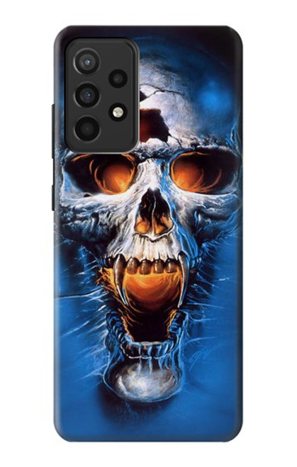 W1462 Vampire Skull Hülle Schutzhülle Taschen und Leder Flip für Samsung Galaxy A52, Galaxy A52 5G