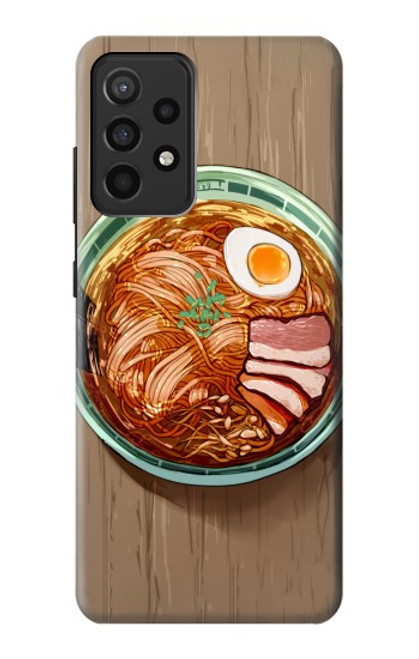 W3756 Ramen Noodles Hülle Schutzhülle Taschen und Leder Flip für Samsung Galaxy A52, Galaxy A52 5G