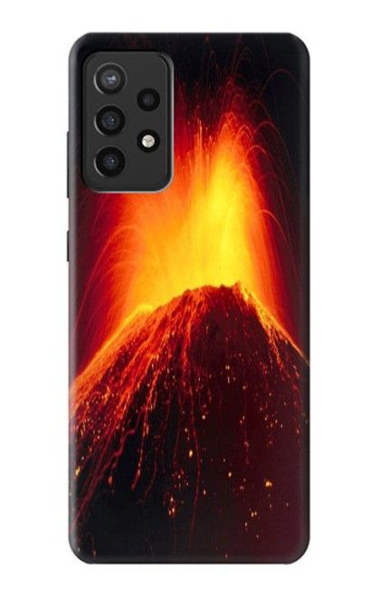 W0745 Volcano Lava Hülle Schutzhülle Taschen und Leder Flip für Samsung Galaxy A72, Galaxy A72 5G