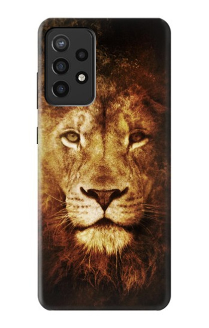 W3182 Lion Hülle Schutzhülle Taschen und Leder Flip für Samsung Galaxy A72, Galaxy A72 5G