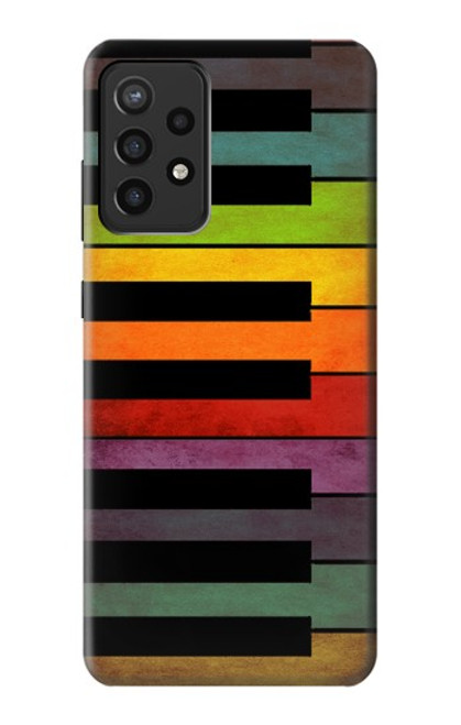 W3451 Colorful Piano Hülle Schutzhülle Taschen und Leder Flip für Samsung Galaxy A72, Galaxy A72 5G