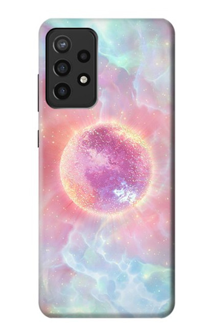 W3709 Pink Galaxy Hülle Schutzhülle Taschen und Leder Flip für Samsung Galaxy A72, Galaxy A72 5G