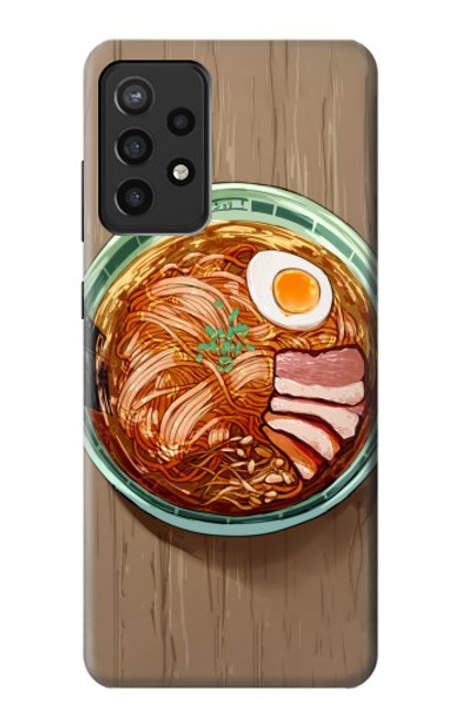 W3756 Ramen Noodles Hülle Schutzhülle Taschen und Leder Flip für Samsung Galaxy A72, Galaxy A72 5G