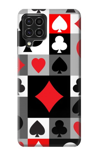 W3463 Poker Card Suit Hülle Schutzhülle Taschen und Leder Flip für Samsung Galaxy F62
