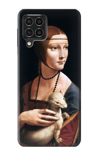 W3471 Lady Ermine Leonardo da Vinci Hülle Schutzhülle Taschen und Leder Flip für Samsung Galaxy F62