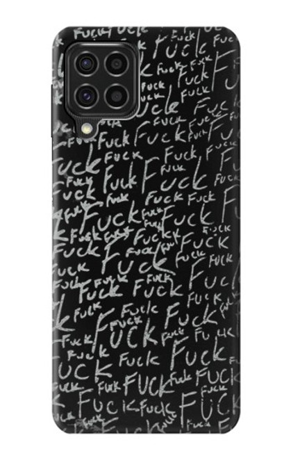 W3478 Funny Words Blackboard Hülle Schutzhülle Taschen und Leder Flip für Samsung Galaxy F62