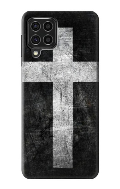 W3491 Christian Cross Hülle Schutzhülle Taschen und Leder Flip für Samsung Galaxy F62