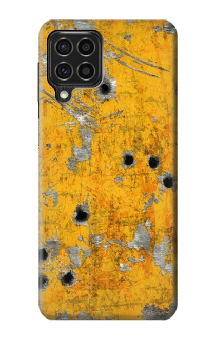 W3528 Bullet Rusting Yellow Metal Hülle Schutzhülle Taschen und Leder Flip für Samsung Galaxy F62
