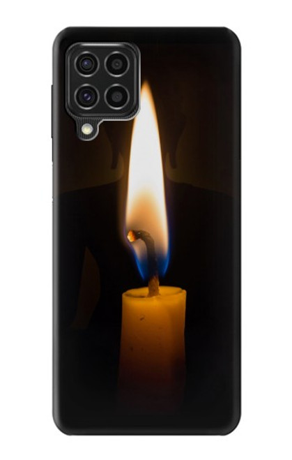 W3530 Buddha Candle Burning Hülle Schutzhülle Taschen und Leder Flip für Samsung Galaxy F62