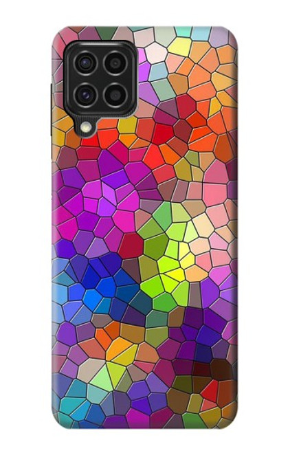 W3677 Colorful Brick Mosaics Hülle Schutzhülle Taschen und Leder Flip für Samsung Galaxy F62