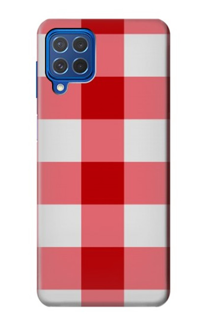 W3535 Red Gingham Hülle Schutzhülle Taschen und Leder Flip für Samsung Galaxy M62