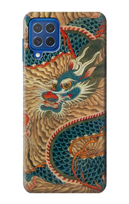 W3541 Dragon Cloud Painting Hülle Schutzhülle Taschen und Leder Flip für Samsung Galaxy M62