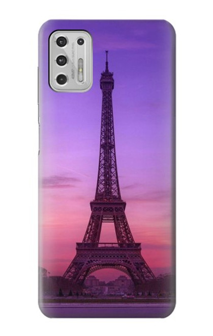 W3447 Eiffel Paris Sunset Hülle Schutzhülle Taschen und Leder Flip für Motorola Moto G Stylus (2021)