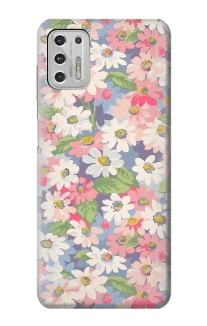 W3688 Floral Flower Art Pattern Hülle Schutzhülle Taschen und Leder Flip für Motorola Moto G Stylus (2021)