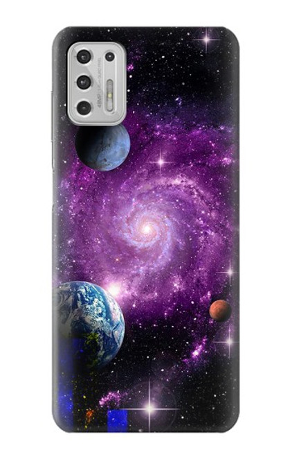 W3689 Galaxy Outer Space Planet Hülle Schutzhülle Taschen und Leder Flip für Motorola Moto G Stylus (2021)