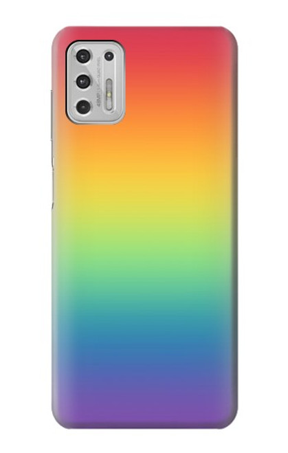 W3698 LGBT Gradient Pride Flag Hülle Schutzhülle Taschen und Leder Flip für Motorola Moto G Stylus (2021)