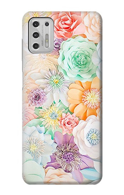 W3705 Pastel Floral Flower Hülle Schutzhülle Taschen und Leder Flip für Motorola Moto G Stylus (2021)