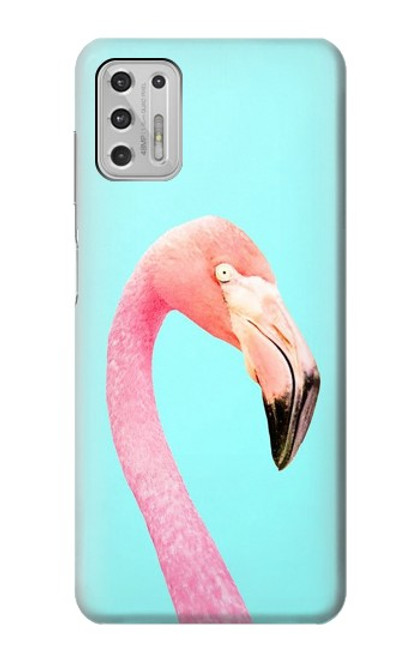 W3708 Pink Flamingo Hülle Schutzhülle Taschen und Leder Flip für Motorola Moto G Stylus (2021)
