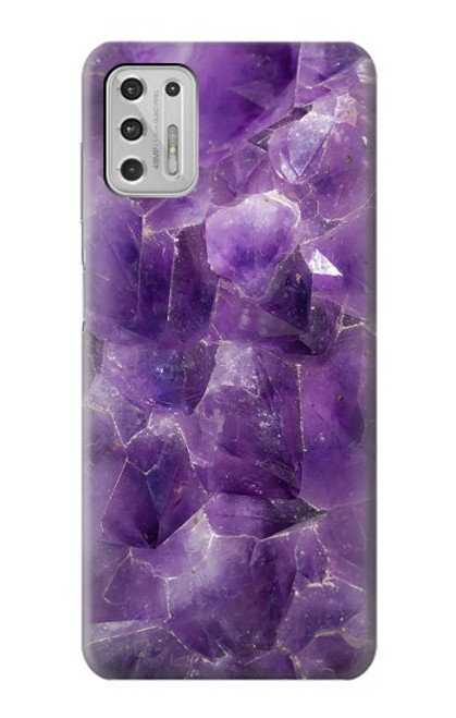 W3713 Purple Quartz Amethyst Graphic Printed Hülle Schutzhülle Taschen und Leder Flip für Motorola Moto G Stylus (2021)