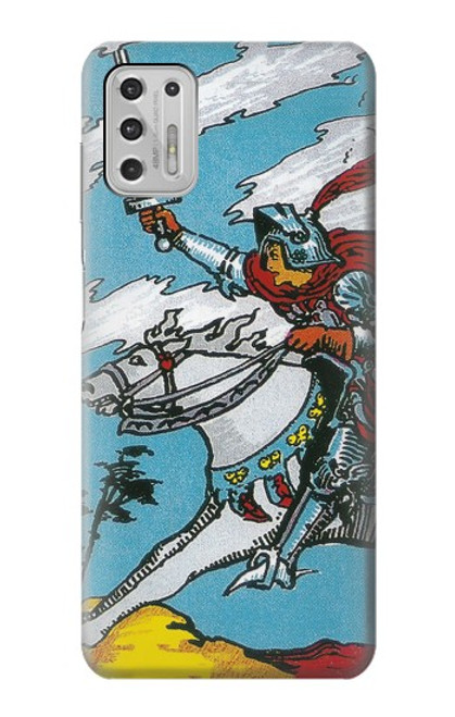 W3731 Tarot Card Knight of Swords Hülle Schutzhülle Taschen und Leder Flip für Motorola Moto G Stylus (2021)