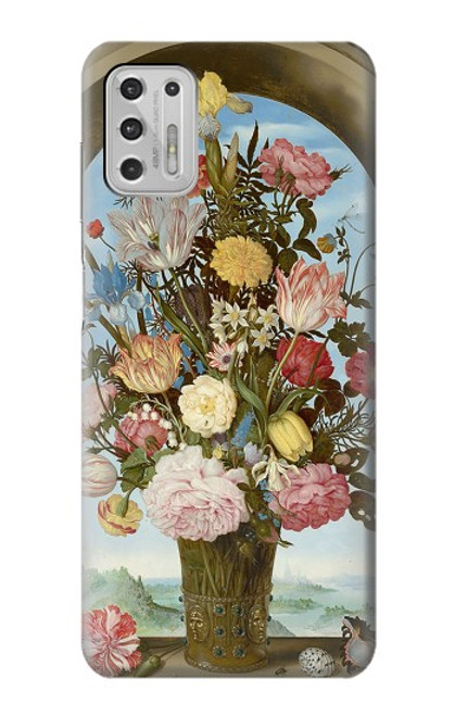 W3749 Vase of Flowers Hülle Schutzhülle Taschen und Leder Flip für Motorola Moto G Stylus (2021)