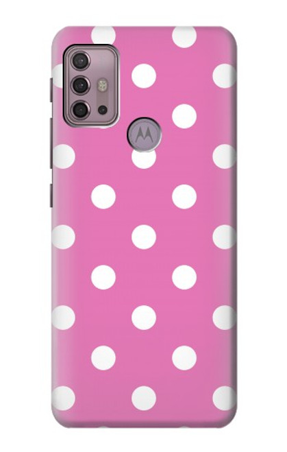 W2358 Pink Polka Dots Hülle Schutzhülle Taschen und Leder Flip für Motorola Moto G30, G20, G10