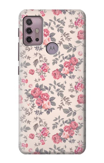 W3095 Vintage Rose Pattern Hülle Schutzhülle Taschen und Leder Flip für Motorola Moto G30, G20, G10