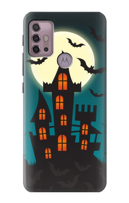 W3268 Halloween Festival Castle Hülle Schutzhülle Taschen und Leder Flip für Motorola Moto G30, G20, G10