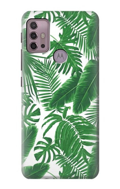 W3457 Paper Palm Monstera Hülle Schutzhülle Taschen und Leder Flip für Motorola Moto G30, G20, G10