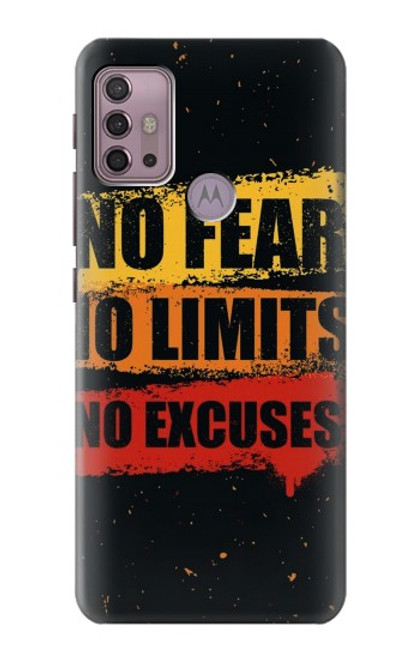 W3492 No Fear Limits Excuses Hülle Schutzhülle Taschen und Leder Flip für Motorola Moto G30, G20, G10