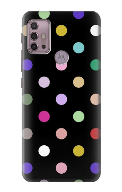 W3532 Colorful Polka Dot Hülle Schutzhülle Taschen und Leder Flip für Motorola Moto G30, G20, G10