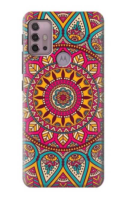 W3694 Hippie Art Pattern Hülle Schutzhülle Taschen und Leder Flip für Motorola Moto G30, G20, G10