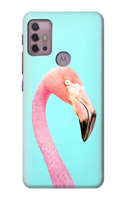 W3708 Pink Flamingo Hülle Schutzhülle Taschen und Leder Flip für Motorola Moto G30, G20, G10