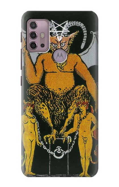 W3740 Tarot Card The Devil Hülle Schutzhülle Taschen und Leder Flip für Motorola Moto G30, G20, G10