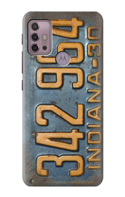 W3750 Vintage Vehicle Registration Plate Hülle Schutzhülle Taschen und Leder Flip für Motorola Moto G30, G20, G10