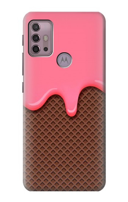 W3754 Strawberry Ice Cream Cone Hülle Schutzhülle Taschen und Leder Flip für Motorola Moto G30, G20, G10