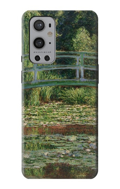 W3674 Claude Monet Footbridge and Water Lily Pool Hülle Schutzhülle Taschen und Leder Flip für OnePlus 9 Pro