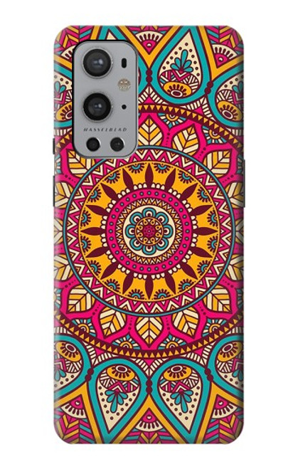 W3694 Hippie Art Pattern Hülle Schutzhülle Taschen und Leder Flip für OnePlus 9 Pro