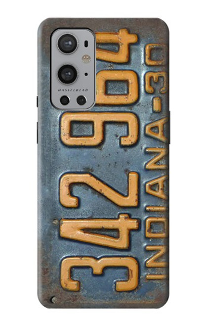 W3750 Vintage Vehicle Registration Plate Hülle Schutzhülle Taschen und Leder Flip für OnePlus 9 Pro